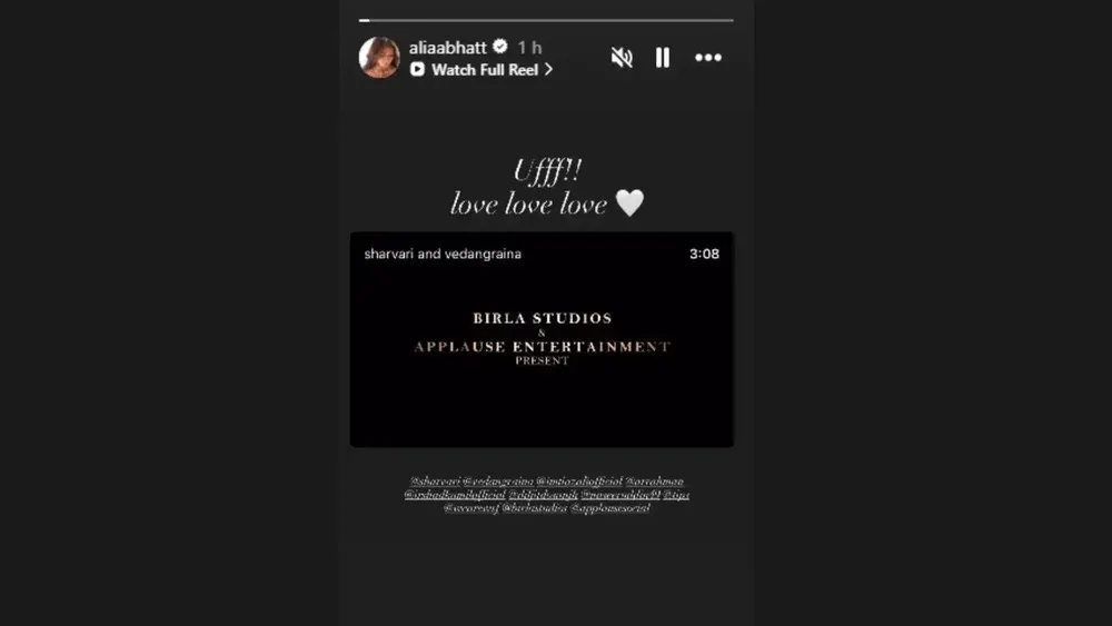 Alia Bhatt Insta story