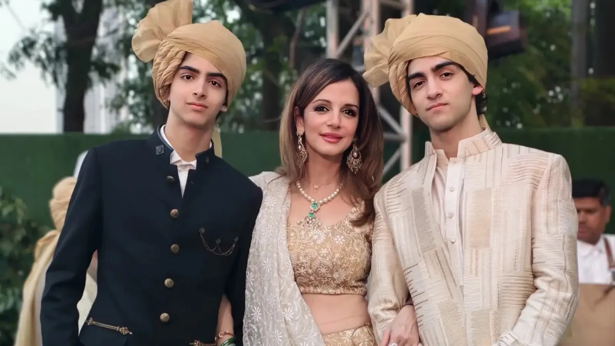 Sussanne Khan with her sons