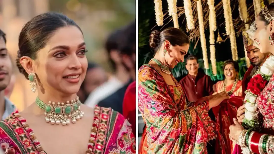 Deepika and Ranveer at wedding function