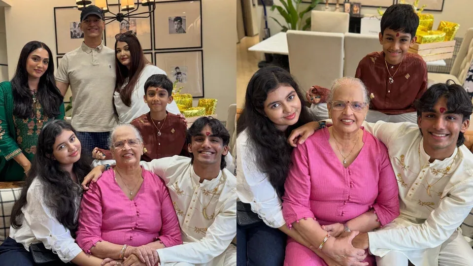 Aishwarya Rai Bachchan with family