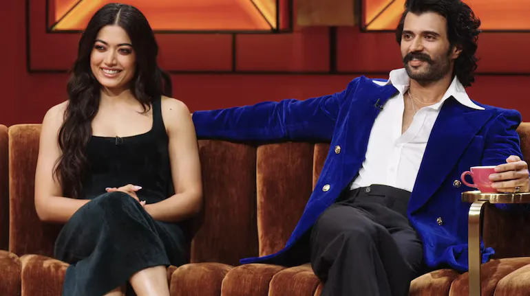 Vijay and Rashmika at Koffee with Karan show