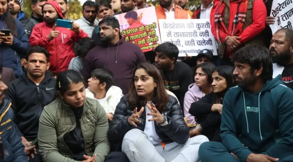 Wrestlers Protest