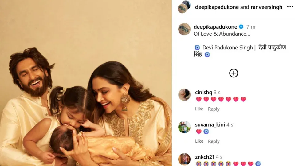 Ranveer & Deepika with daughters Dua and Devi