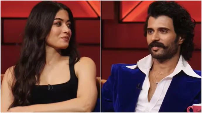 Rashmika and Vijay at karan Johar show